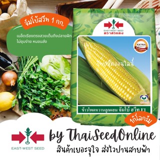 EWCOM 1 กก. เมล็ดพันธุ์ ข้าวโพดหวานจัมโบ้สวีท ตราศรแดง Sweet Corn
