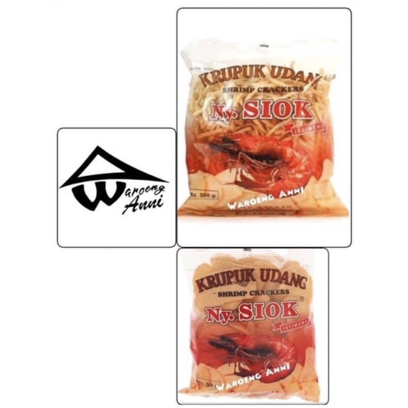 Indonesia Raw Shrimp Crackers Ny.Siok / Kerupuk Udang Ny.Siok
