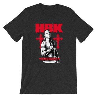 เสื้อคนอ้วนผญ เสื้อคู่ เสื้อยืด DIY WWE 2022 ใหม่ ชอว์น ไมเคิลส์ "HBK" Ct; เสื้อแฟชั่นผญ เสื้อวันพีช