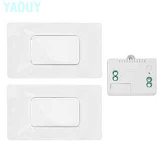 Yaouy Wireless Light Switch Kit Self Powered Wall Waterproof 433MHZ with Receiver for Home