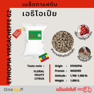 สารกาแฟ เมล็ดกาแฟดิบเอธิโอเปีย เยอกาเชฟ จีทู Ethiopia Yirgacheffe G2 1 KG. [พร้อมส่ง]