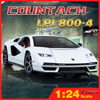 Klt โมเดลรถบรรทุก ยานพาหนะ โลหะอัลลอย สเกล 1/24 Countach LPI 800-4 ของขวัญแฟนหนุ่ม สําหรับเด็กผู้ชาย