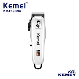 Kemei ปัตตาเลี่ยน หน้าจอ LCD ปัตตาเลี่ยนตัดผมไฟฟ้า ปรับได้ ชาร์จ USB แบตตาเลี่ยน แบตตาเลี่ยนไร้สาย KM-PG809A