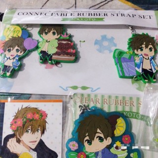 JAPAN FREE ANIME พวงกุญแจ แสตรป อนิเมะ ฟรี หนุ่มนักว่ายน้ำ การ์ตูน ญี่ปุ่น ของแท้ Rubber strap การ์ตูน ฟรี Keyholder