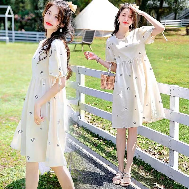 ชุดคลุมท้อง เดรสไซส์ใหญ่ หลวมและสบาย ไม่มีผลกระทบต่อลูกน้อย เสื้อผ้าสาวอ้วน แฟชั่นชุดคลุมท้อง