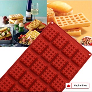 แม่พิมพ์ซิลิโคน ชอคโกแลต วาฟเฟิล เค้ก ขนาดน่ารัก 20 Holes DIY Chocolate Waffle Cookie Pudding Mold Fondant  Pastry