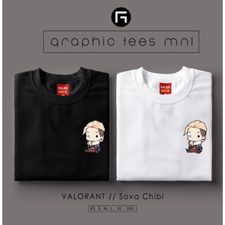 เสื้อยืดกราฟิก MNL Valorant Sova นั่ง Chibi เสื้อเชิ้ตที่กําหนดเองเสื้อยืด Unisex สําหรับผู้หญิ =Rj