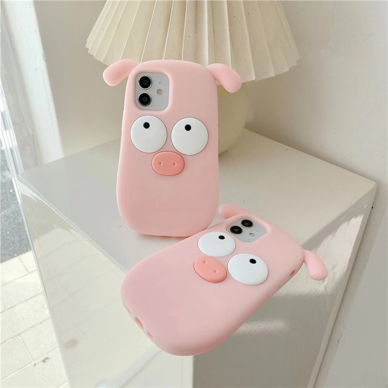 เคสโทรศัพท์มือถือแบบนิ่ม TPU กันกระแทก ลายการ์ตูนหมูน่ารัก 3D สําหรับ iPhone 14 Plus 14 Pro Max 13 12 11 XR XS X 7 8 6 6S SE 2020