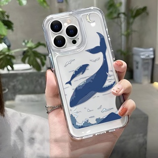 เคสโทรศัพท์มือถือ แบบใส ลายฉลามทะเล สําหรับ iphone 14ProMax 14Plus 13 11 12 7Plus X XR XS Max 8 7