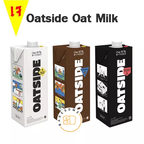 นมเจ! [[ยกลัง]] Oatside Oat Milk โอ๊ตไซด์ นมโอ๊ต นมข้าว น้ำนมข้าว  โอ๊ต มิลค์ บาริสต้า Barista ช็อคโกแลต Chocolate 1Lx6