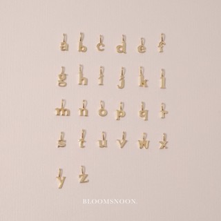 Bloomsnoon, Mini Alphabet pendant ตัวอักษรพิมพ์เล็ก a-z (silver925)