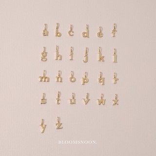 Bloomsnoon, Mini Alphabet pendant ตัวอักษรพิมพ์เล็ก a-z (silver925)