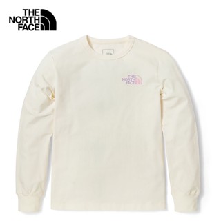 THE NORTH FACE W L/S REGRIND TEE - AP - GARDENIA WHITE เสื้อยืดแขนยาว เสื้อยืด เสื้อผ้าผู้หญิง