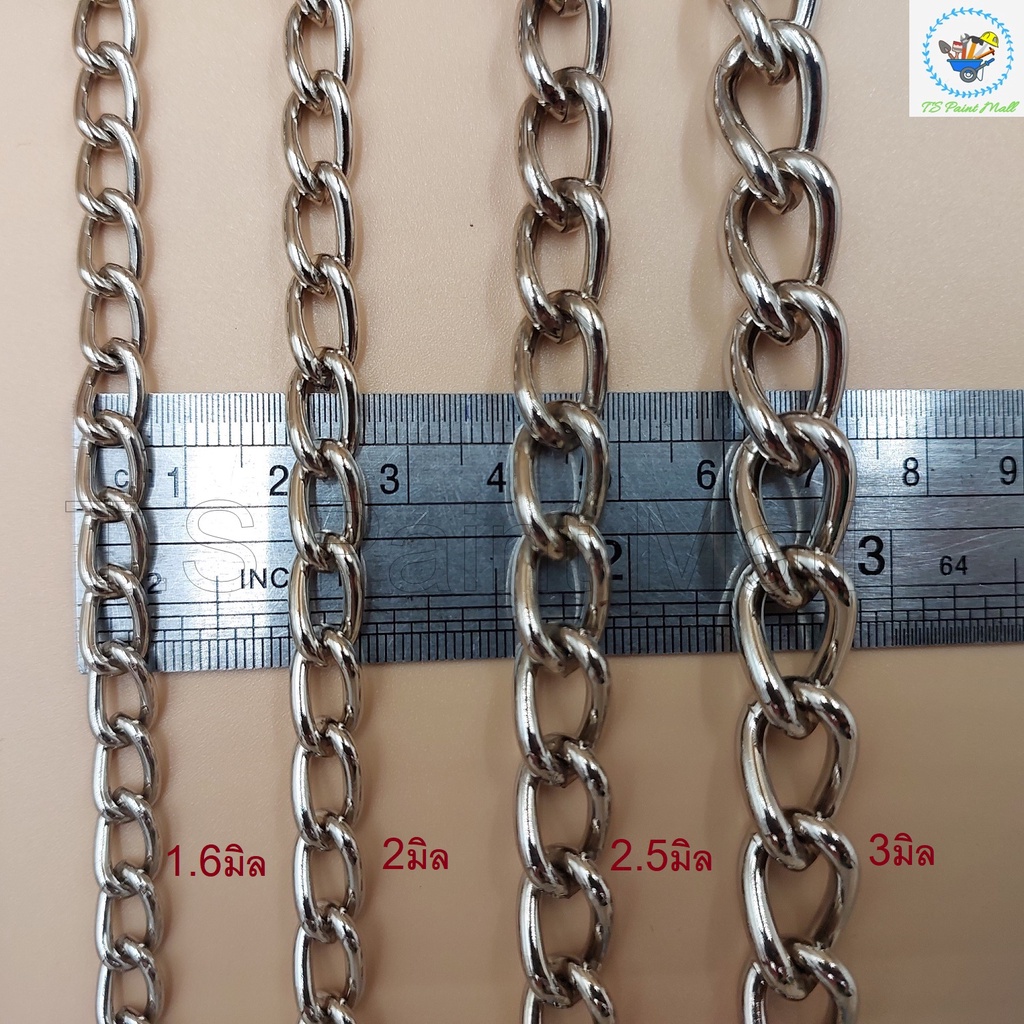 (พร้อมส่ง) โซ่บิด 1.6มิล โซ่ข้อบิดชุบโครเมียม ยกกล่อง ยาว100ฟุต (ประมาณ30เมตร)