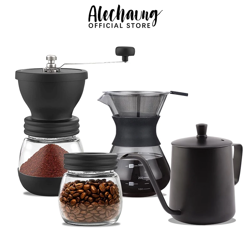 Alechaung อุปกรณ์ชงกาแฟ กาดริปกาแฟ ชุดดริปกาแฟสด set ร้านกาแฟ คาเฟ่ ทำกาแฟด้วยตนเอง