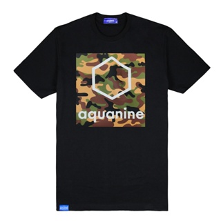 เสื้อยืด AQUANINE เสื้อยืดผู้ชาย Tshirt men รุ่น ARMY ( เสื้อยืดสีดำ ) ลิขสิทธิ์แท้