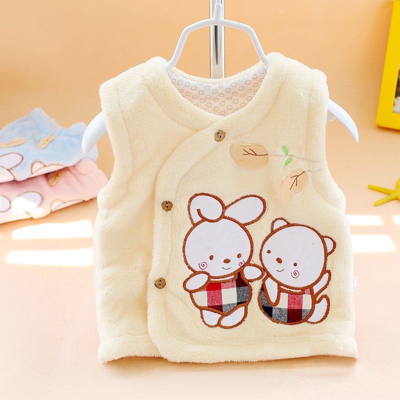 *เลือกลายด้านใน* เสื้อกั๊กเด็ก อุ่น หนานุ่ม