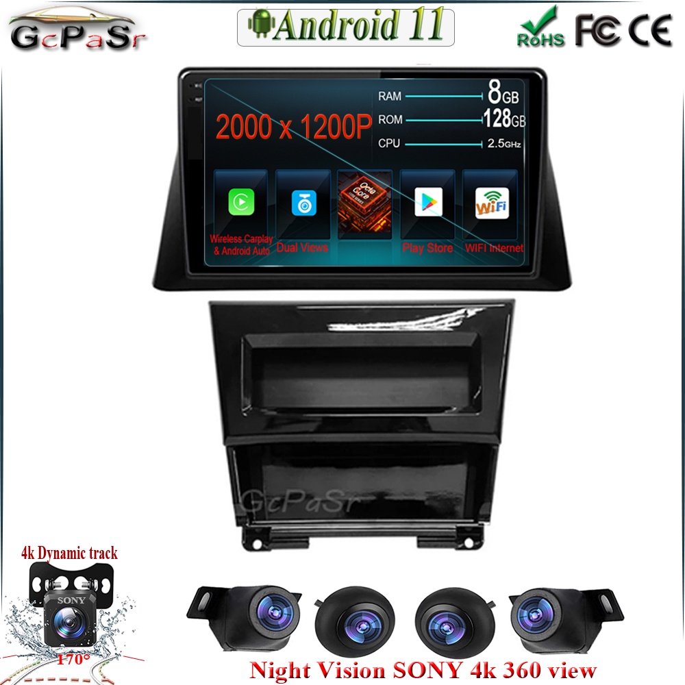 10'' Android 11 Autoradio Multimedia Player For Honda  Accord 8 2008 - 2013 Car Radio Stero GPS Navigation IPS W