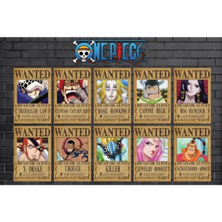 Poster One Piece WANTED Supernova โปสเตอร์วันพีซซุปเปอร์โนวา ใบค่าหัวล่าสุดของยุคที่ชั่วร้าย (จบภาควาโนะ) 1ชุด/10ชิ้น