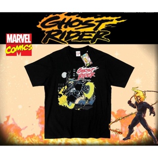 เสื้อยืด ลาย GhostRider สีดำ (Mvx-221)