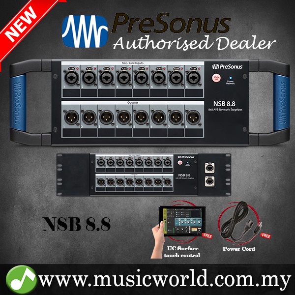 PreSonus NSB8.8 AVB Networked Stage Box 8x8 AVB-Networked Digital Stage Box
