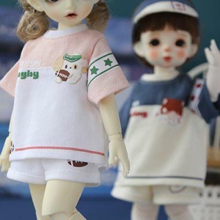 ชุดเสื้อกีฬาแขนสั้น ลายทีมชาติเทนนิส Bjd SD yosd 1/6 สําหรับตุ๊กตา