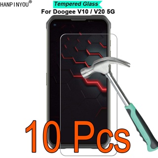 10 Pcs/Lot For Doogee V10 V20 5G 9H Hardness 2.5D Ultra-thin Toughened Tempered Glass Film Screen Protector Guard