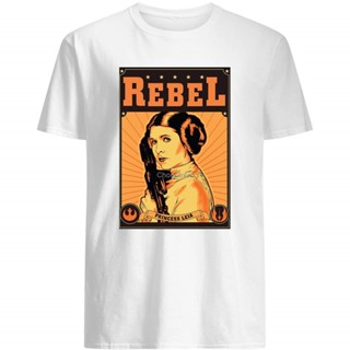 ┇♨﹍Rebel Princess Leia Star ภาพยนตร์สงคราม #Obiwankenobi #Kyloren #ฮันโซโล #Jarjarbinks #เสื้อยืด พิมพ์ลาย Jabba ของขวัญ