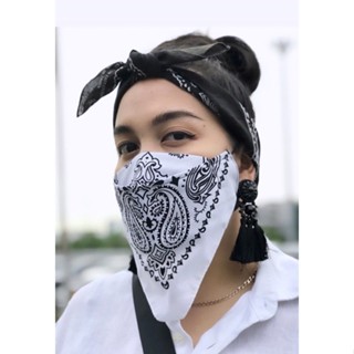 Bandana Mask พร้อมส่ง 🔥 แมสลายลูกน้ำ แมสลายผ้าเช็ดหน้า หน้ากากผ้า งานแฮนด์เมด