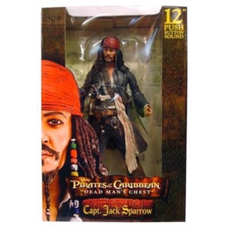 NECA JACK SPARROW Pirates of the Caribbean Dead Mans Chest 1/6 Scale Talking Jack Action Figure  30 cm (แท้)