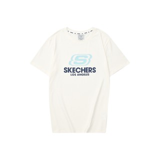 เสื้อยืดแขนสั้นลําลอง คอกลม ผ้าฝ้าย ทรงหลวม พิมพ์ลาย Skechers เข้ากับทุกการแต่งกาย แฟชั่นสําหรับสตรี