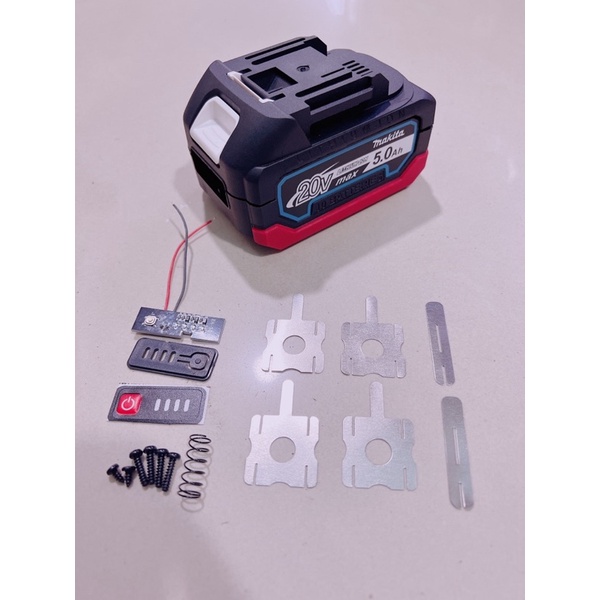 เคส Makita 18v มีไฟแสดงสถานะ 2P (10 Cell) พร้อมสังกะสี เคสกันกระแทกพร้อมแสตมป์