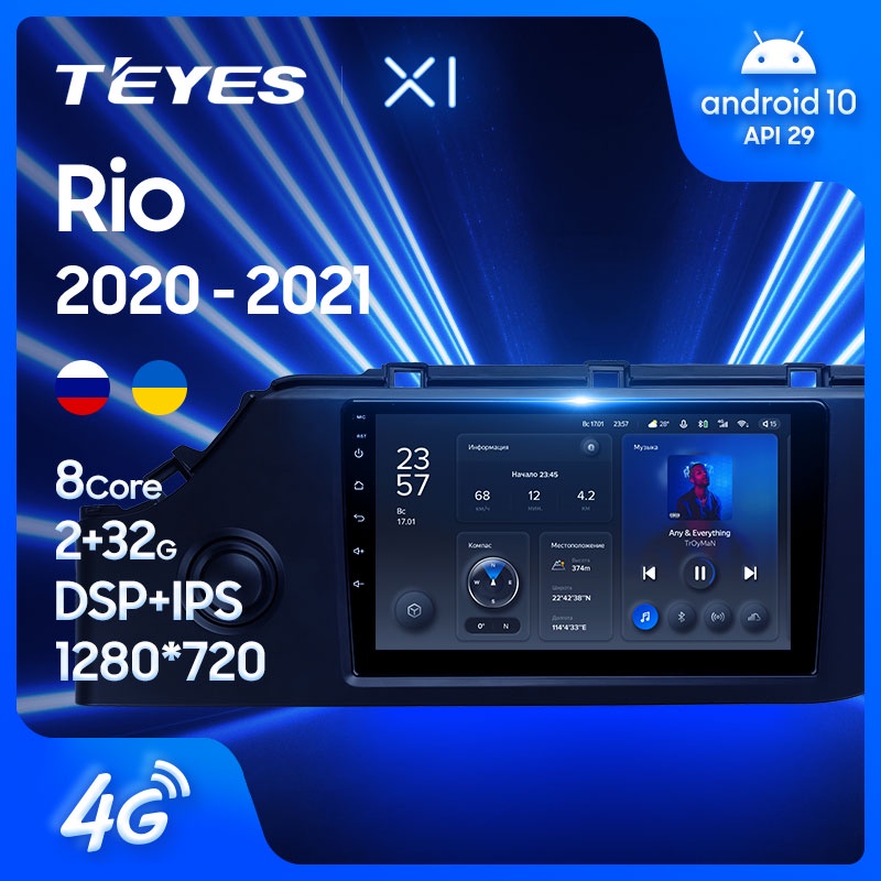 TEYES X1 For Kia Rio 4 IV FB 2020 - 2021 Car Radio Multimedia Video Player Navigation GPS Android 10 No 2din 2 din DVD