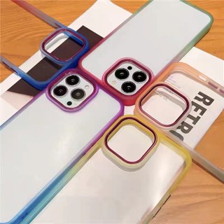 Case กันกระแทกขอบสีทูโทน ip 6 7 8 SE2020 6Plus 6s Plus 7Plus 8Plus X Xs XR XS Max 11 11Pro max ขอบนิ่มหลังแข็ง