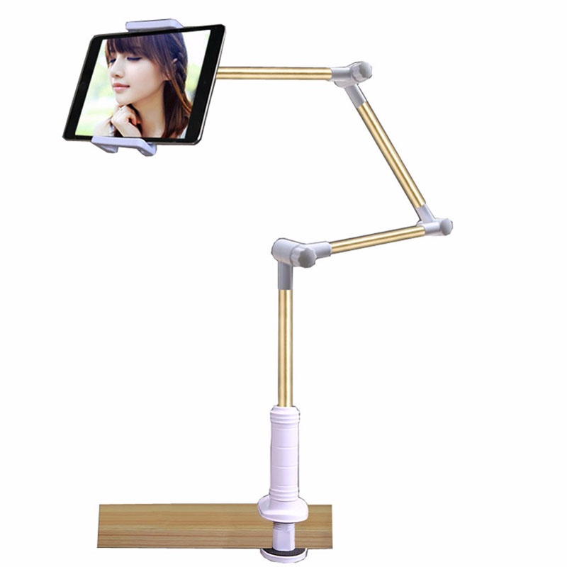 Folding Long Arm Tablet Phone Stand Holder For Ipad Samsung Kindle 4-14 Inch 360 Rotation Strong Lazy Bed Tablet Mount B #8