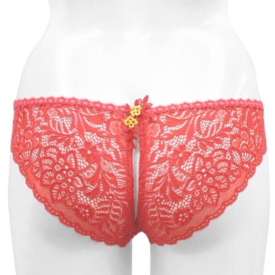 Annebra กางเกงใน ทรงบิกีนี่ ผ้าลูกไม้ Bikini Panty รุ่น AU3-871 สีแดง