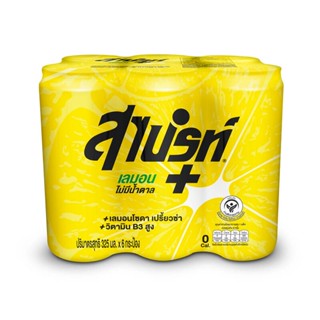 สไปร์ท กลิ่นเลมอนพลัส 325ml ยกแพ็ค 6กระป๋อง SPRITE LEMON PLUS