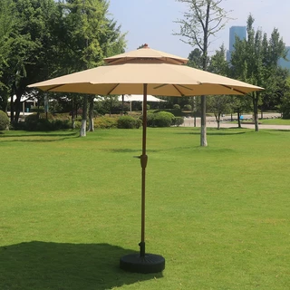 KIMDELIN 2.7M Double Top ร่มกันแดดขนาดใหญ่ สวนกลางแจ้ง ตลาดนัด ขายสระว่ายน้ํา สระว่ายน้ํา พ่อค้าหญิง ร้านกาแฟ ร่มกันแดดกลางแจ้ง