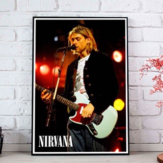 Nirvana  โปสเตอร์หลายแบบ KURT COBAIN โปสเตอร์ภาพขนาด 33X48 cm