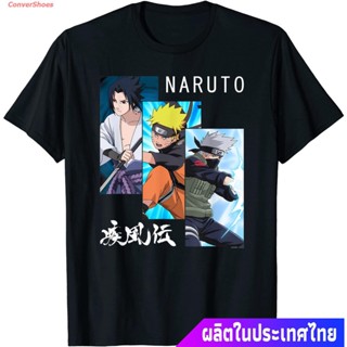 เสื้อสีขาว เสื้อยืดยอดนิยม Naruto Shippuden 3 Panels And Kanji Family Suit T-Shirt Sports T-shirt