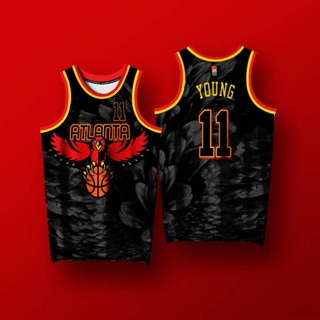 เสื้อกีฬาบาสเก็ตบอล HT1 NBA Jersey Hawks No.11 พลัสไซซ์ สําหรับผู้ชาย และผู้หญิง TH1