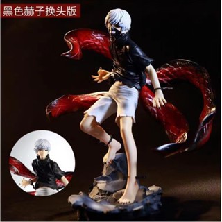โมเดลฟิกเกอร์ไม้ รูปปั้น Tokyo Ghoul แบบสองหัว สีทอง สําหรับตกแต่งบ้าน△