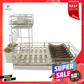 ชั้นคว่ำจานสเตนเลส2ชั้น ถาดขาว DQ-6149ADISH DRAINER DQ-6149A 2-TIER WHITE