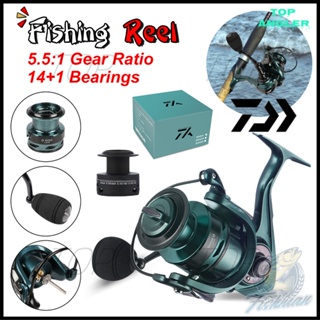 [TOP] Daiwa Fishing Reel รอกตกปลาโลหะ 14 + 1 แบริ่งอัตราส่วนความเร็วสูง: 5.5: 1 รอกหมุนปั่น 1000-7000 ถ้วยลึก