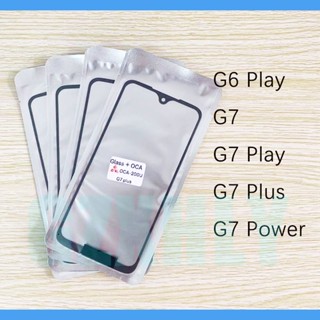 10pcs/lot Front GLASS   OCA LCD Outer Lens For Motorola Moto G7 Plus Play Power G6 Play Touch Screen Panel