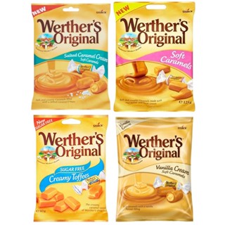 werthers original ลูกอมเคี้ยวหนึบรสคาราเมล นำเข้าจากเยอรมัน exp.31/12/23