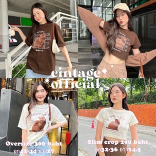 เสื้อทหาร เสื้อยืดผู้ชาย90 เสื้อยืดครอป Cintage♡ CT1661 Chococat by cintage 655 🍫 เสื้อยืด เสื้อครอป