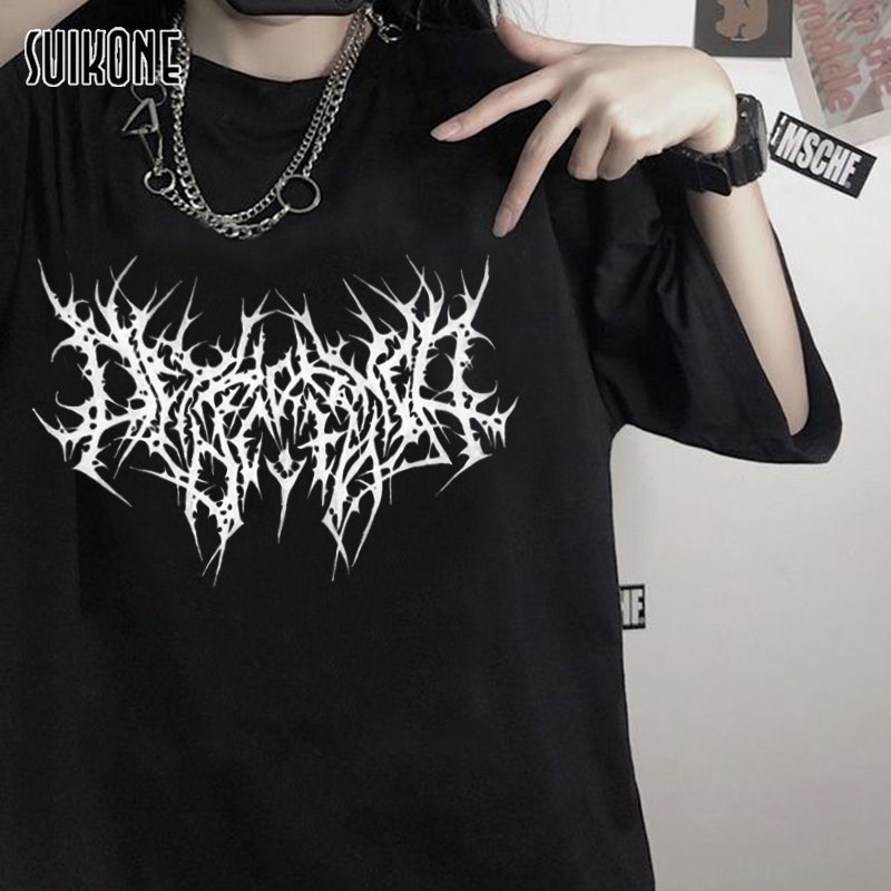Suikone เสื้อยืดแขนสั้นผู้ชาย อินเทรนด์ ยอดนิยม สไตล์เกาหลี คอกลม แขนสั้น พิมพ์ลาย ใส่ได้ทั้งชายและหญิง