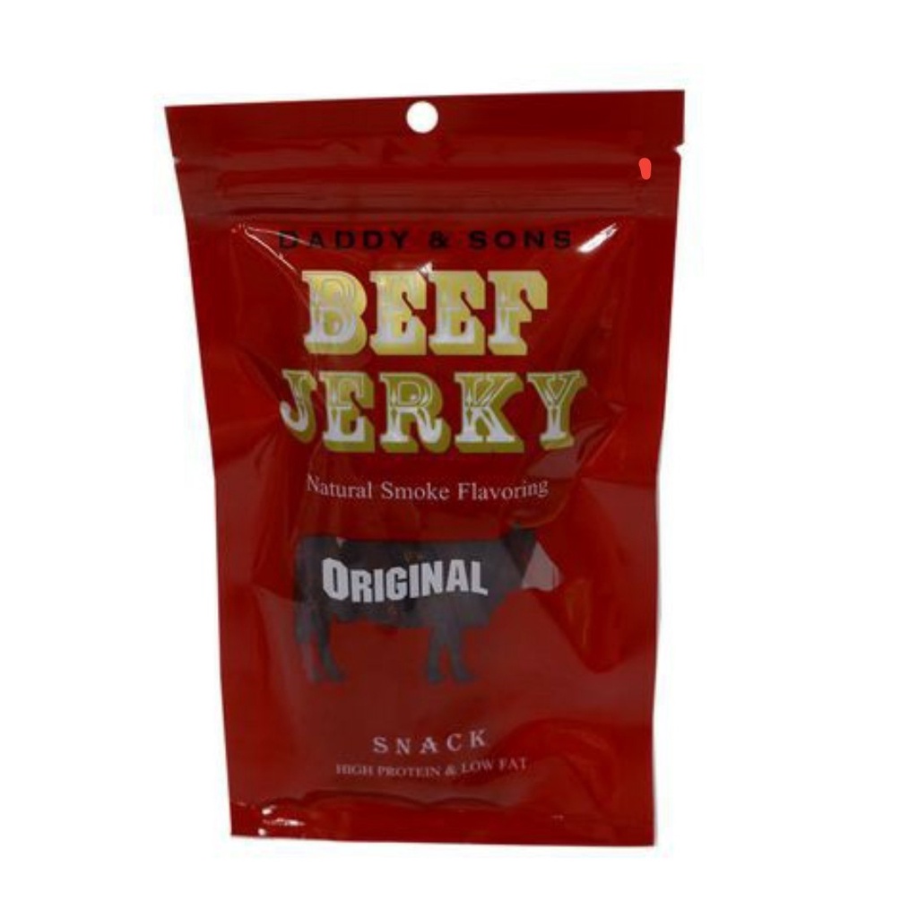 DADDY and SON - Natural Smoked Beef Jerky โปรตีนแท่ง เนื้อรมควัน โปรตีนสูง ไขมันต่ำ