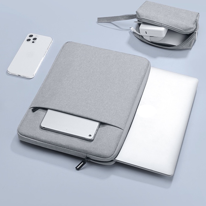 กระเป๋าใส่แทปเล็ต ซองใส่โน๊ตบุ๊ค 11/13.3/14/15.6นิ้ว กระเป๋าสะพายข้างกันน้ํา ซิปสองด้าน ผ้า แล็ปท็อป iPad Notebook bag